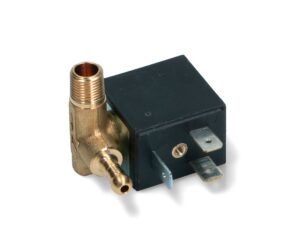 ELETTROVALVOLA ATTACCO MASCHIO 1/8, 4W 220V, PORTAGOMMA 90° DX FERRI DA STIRO