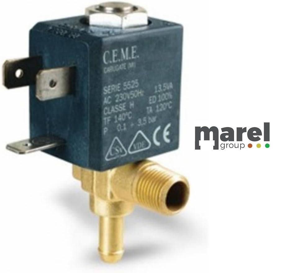 Elettrovalvola Vapore Ferro Da Stiro 90 GRADI 1/8 Angolare Con Bobina 4w