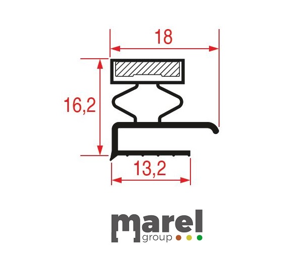GUARNIZIONE MEZZO BORDO 1590x620 mm 5030286