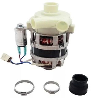 MOTORE POMPA LAVAGGIO LAVASTOVIGLIE MIDEA MANDATA 32 mm scarico 25 mm welling 95 watt comp. Adattabile C00076627