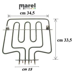 RESISTENZA FORNO REX ELECTROLUX ZANUSSI DOPPIA GRILL SUPERIORE 3570337018